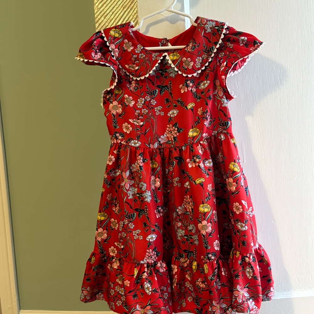Janie & Jack Floral Red Kids Dress